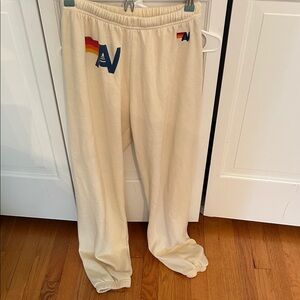 Aviator Nation Cream Sweatpants